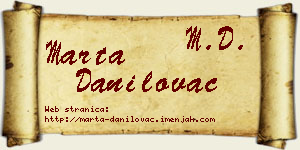 Marta Danilovac vizit kartica